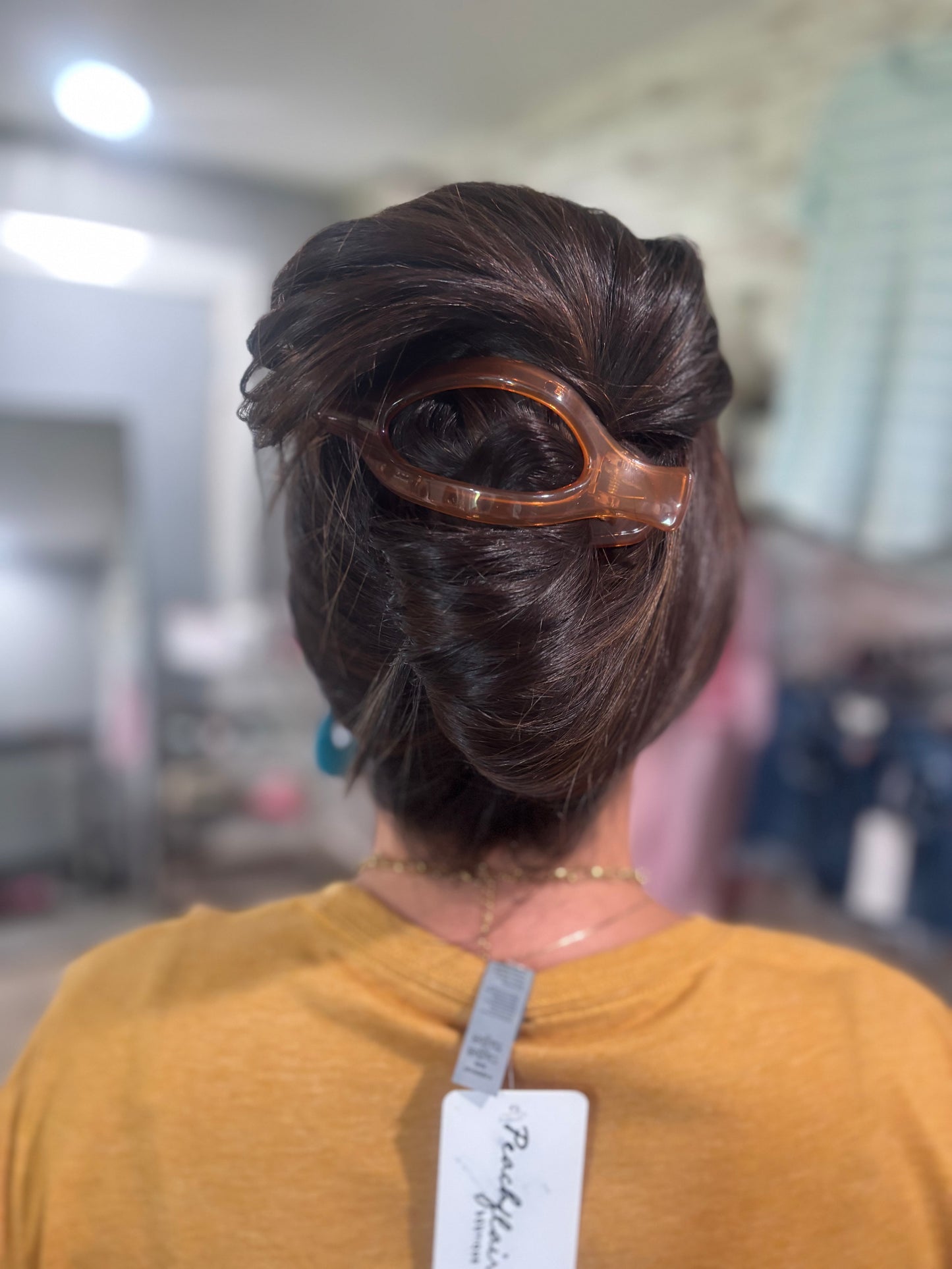OVAL LAY DOWN FLAT HAIR CLAW CLIPS | 40H917: Tort