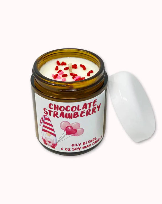 Valentines Day Gnome - 25 Hour Burn Time Candles: Pink Champagne