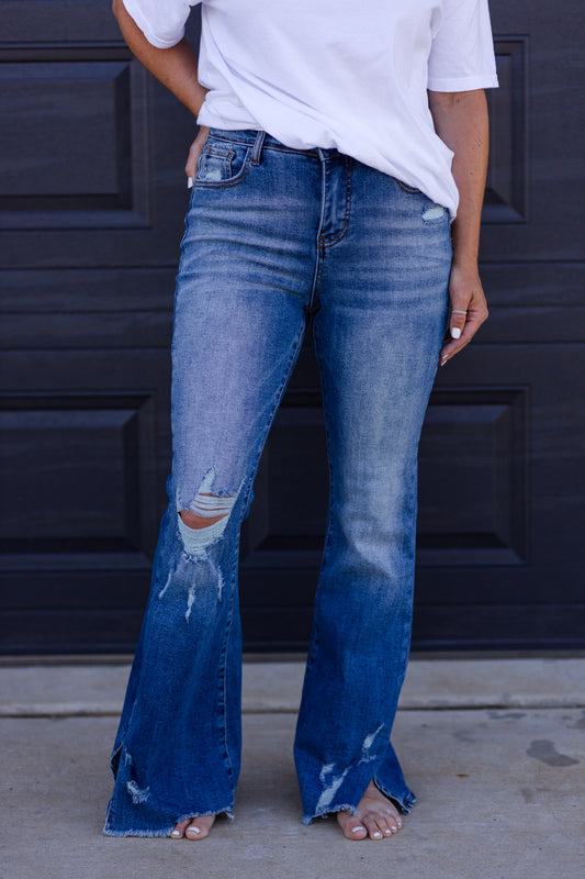 High Rise Diesel Split Hem Jeans