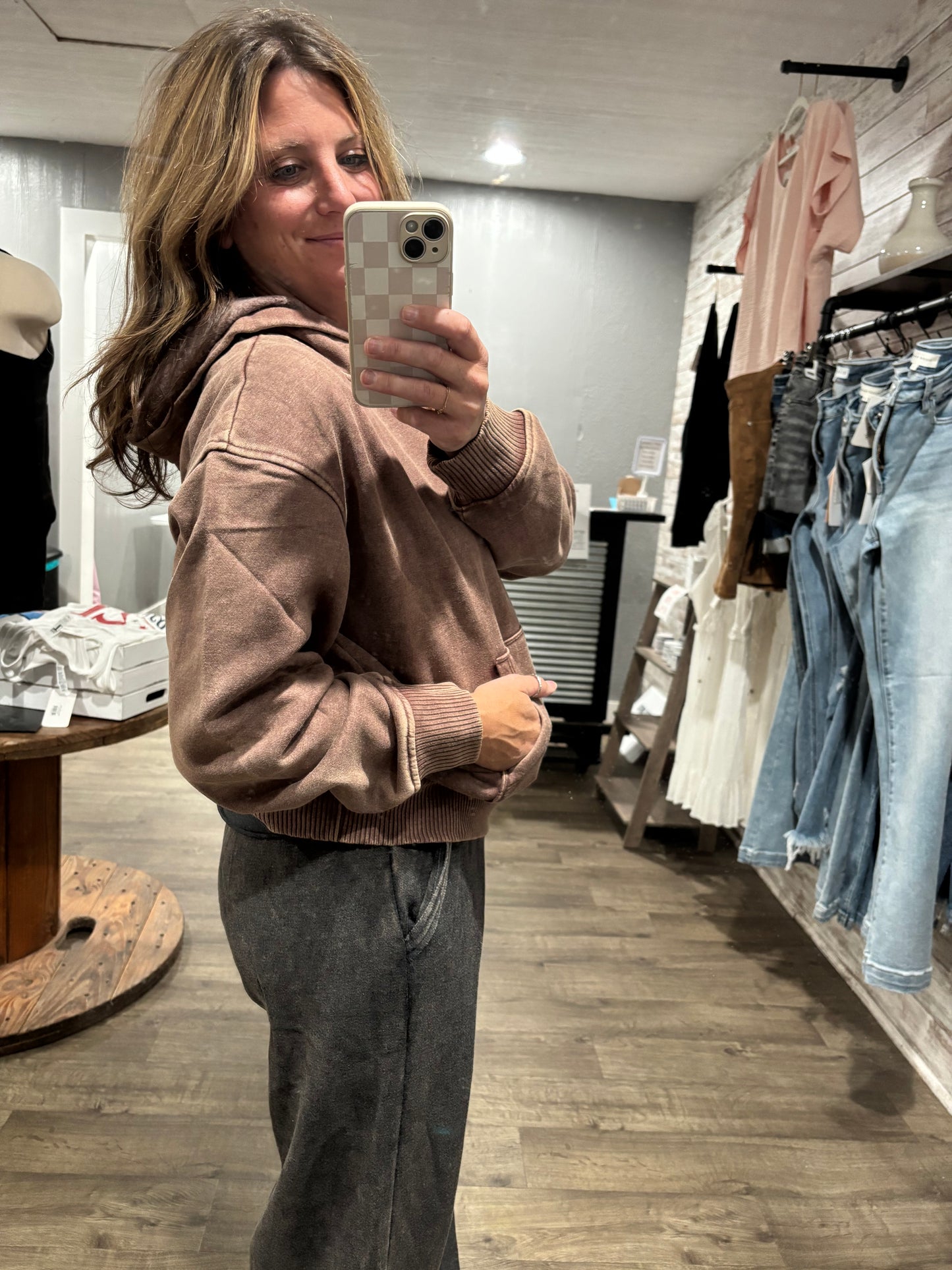 Nights Like This High Waist Palazzo Sweats in Ash Black