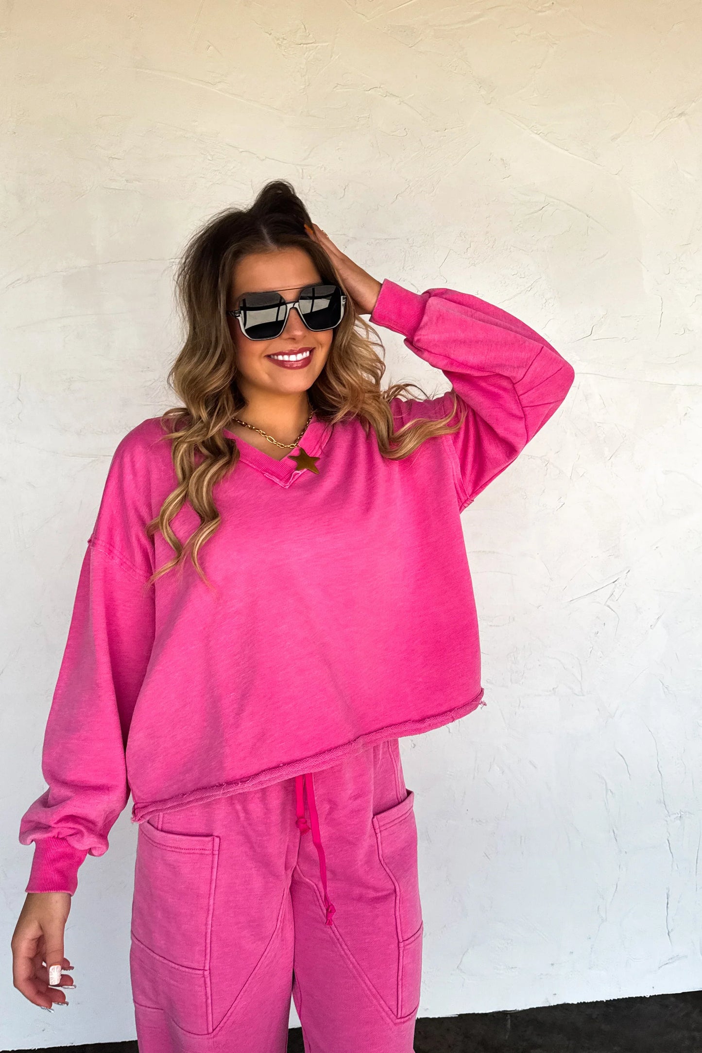 Faded Feels VNeck Pullover