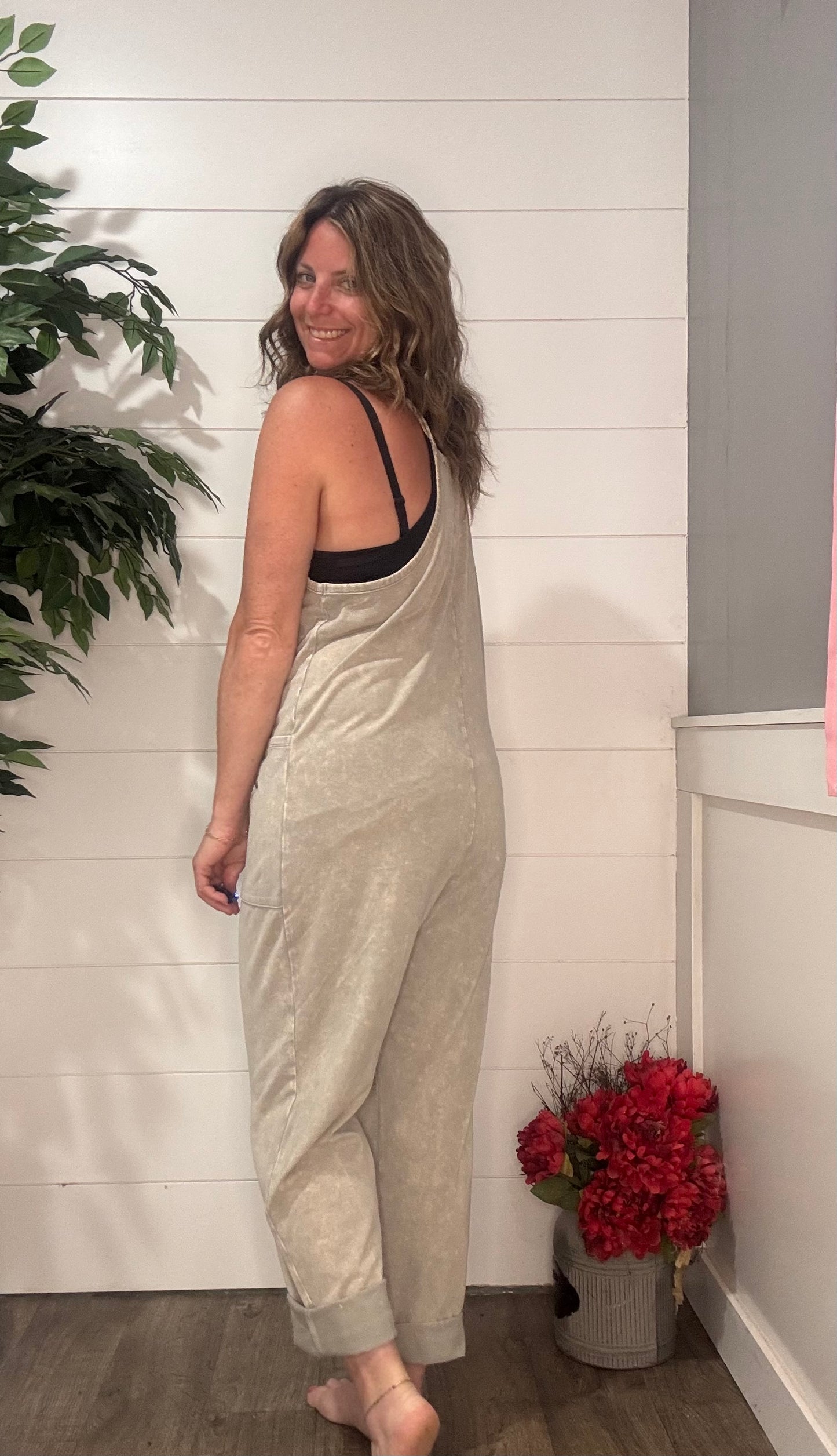 Taylor Washed Spaghetti Strap Jumpsuit