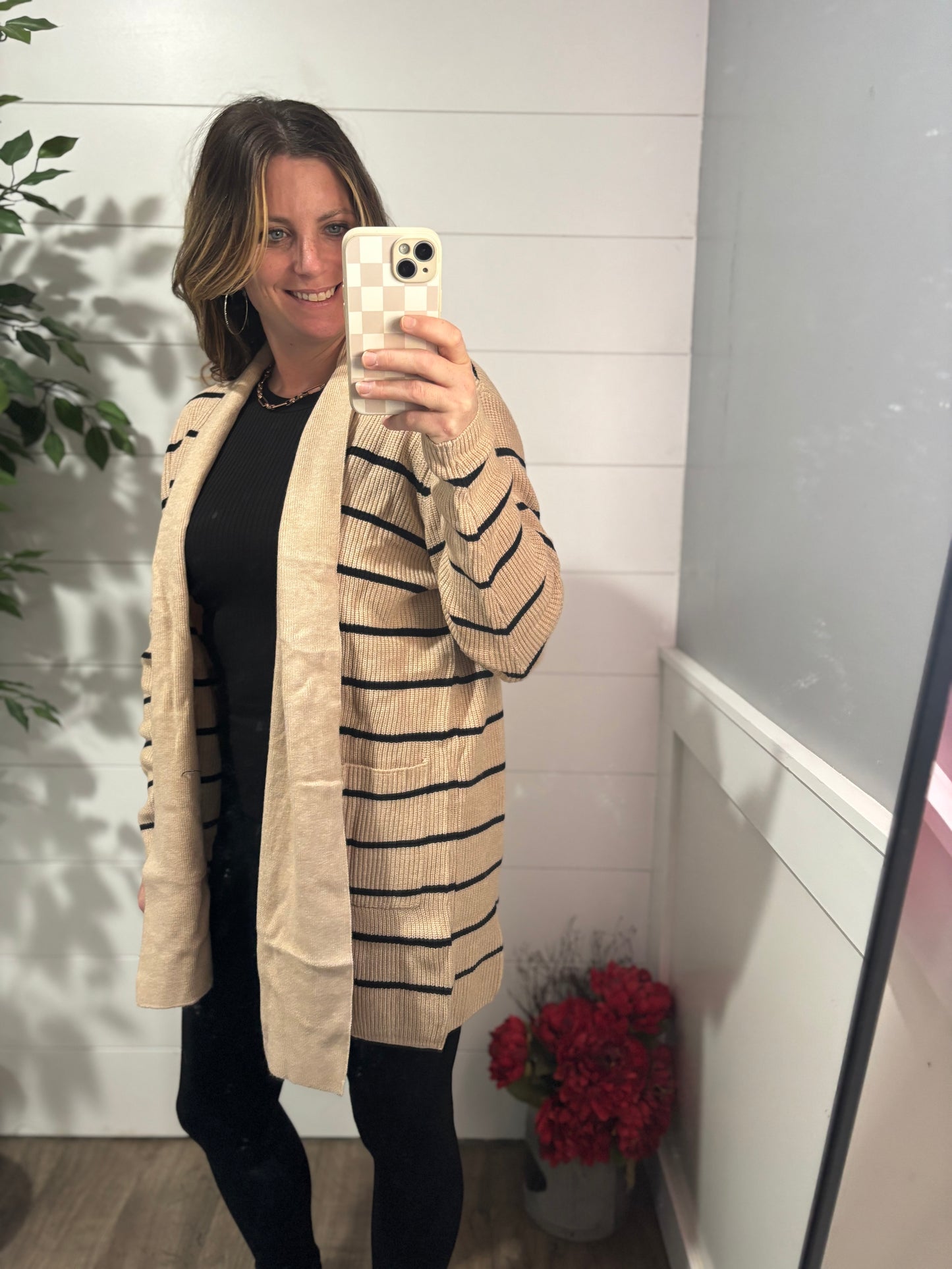Under Wraps Striped Cardigan