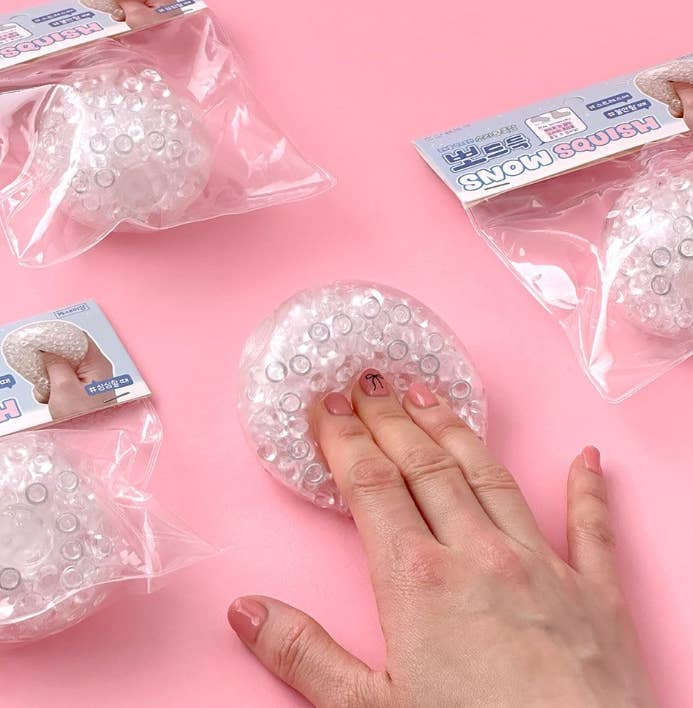 SNOW SQUISH – Clear Jelly Bead Stress Ball (only 1 left)