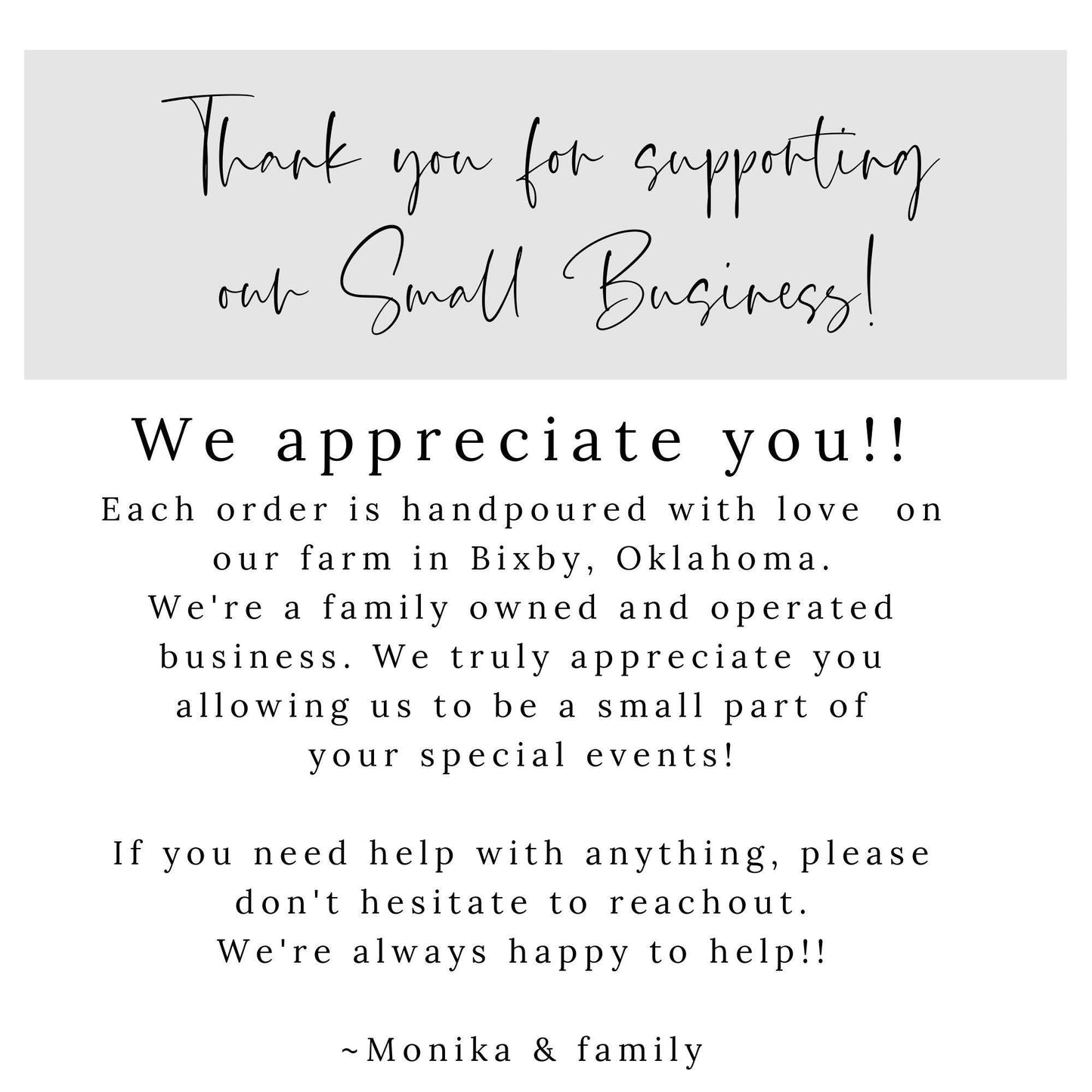 Thanks For Being Part Of My Story Soy Candle | Teacher Gift: Mini 4 oz candle / Shortbread Cookies