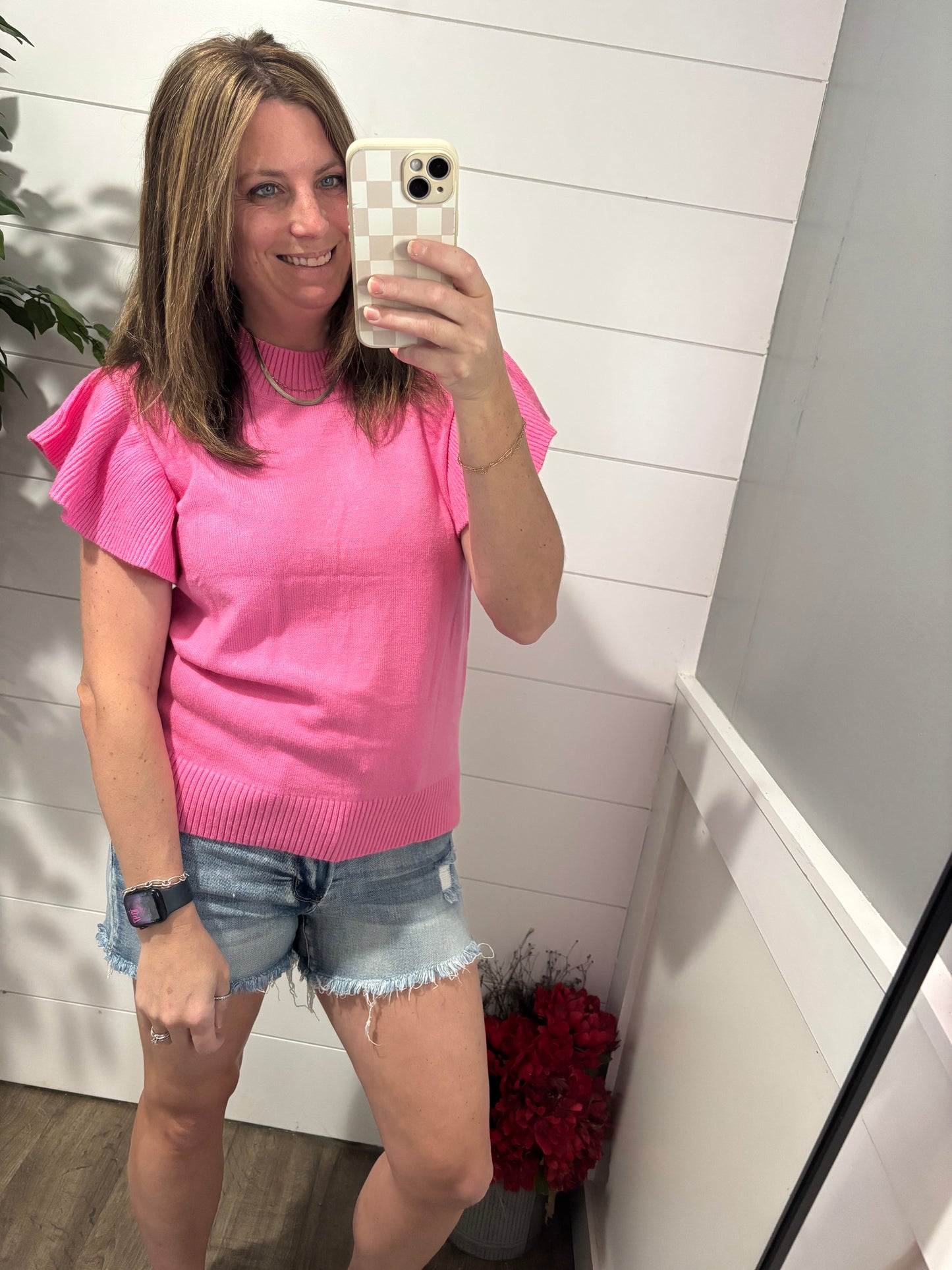 Bright Side Flutter Sleeve Sweater