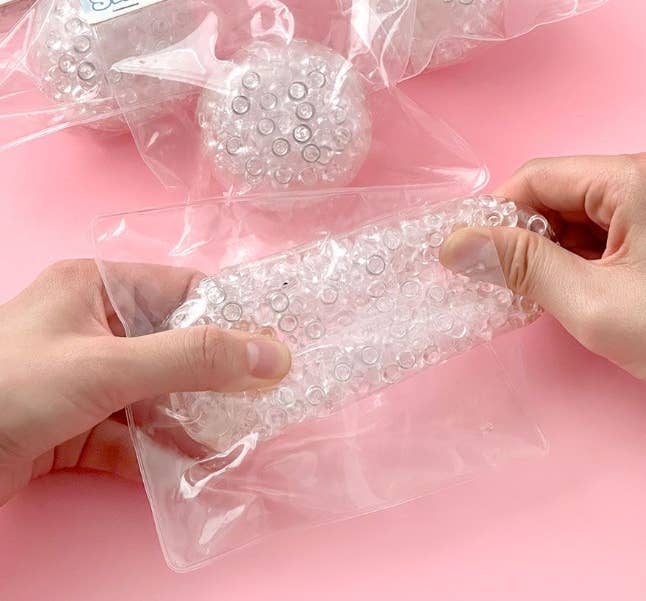 SNOW SQUISH – Clear Jelly Bead Stress Ball (only 1 left)