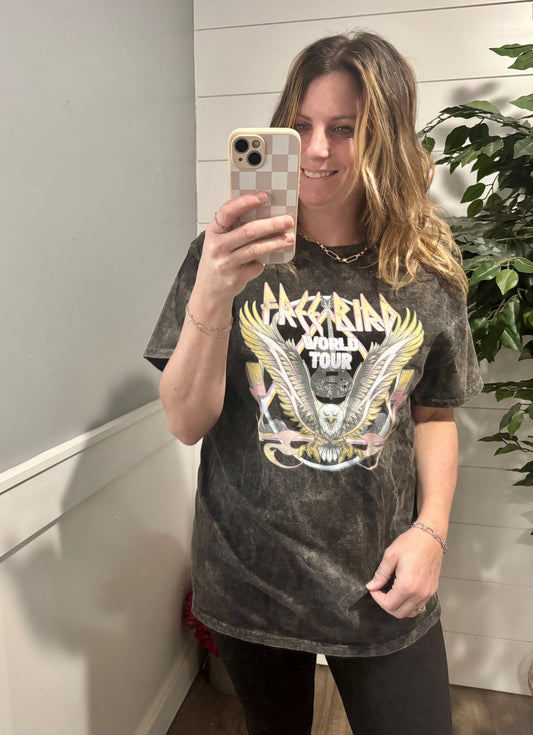 Free Bird Mineral Wash Graphic Tee