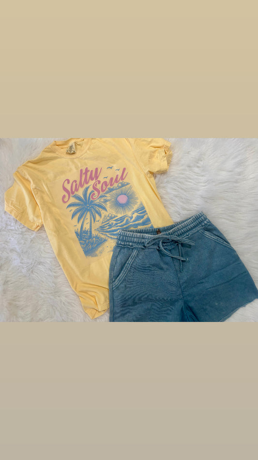 ACID WASH LOUNGE SHORTS