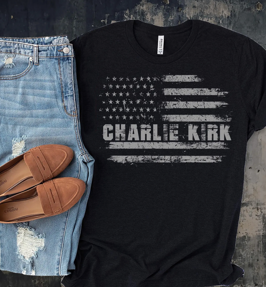 Charlie Kirk Flag Tee