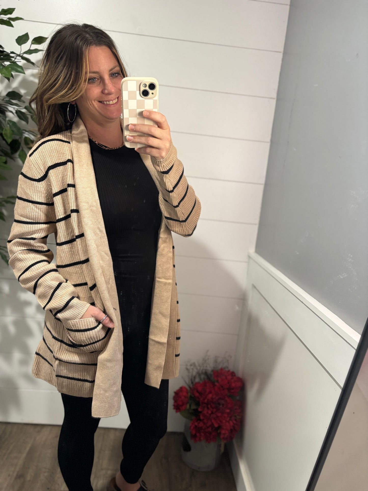 Under Wraps Striped Cardigan