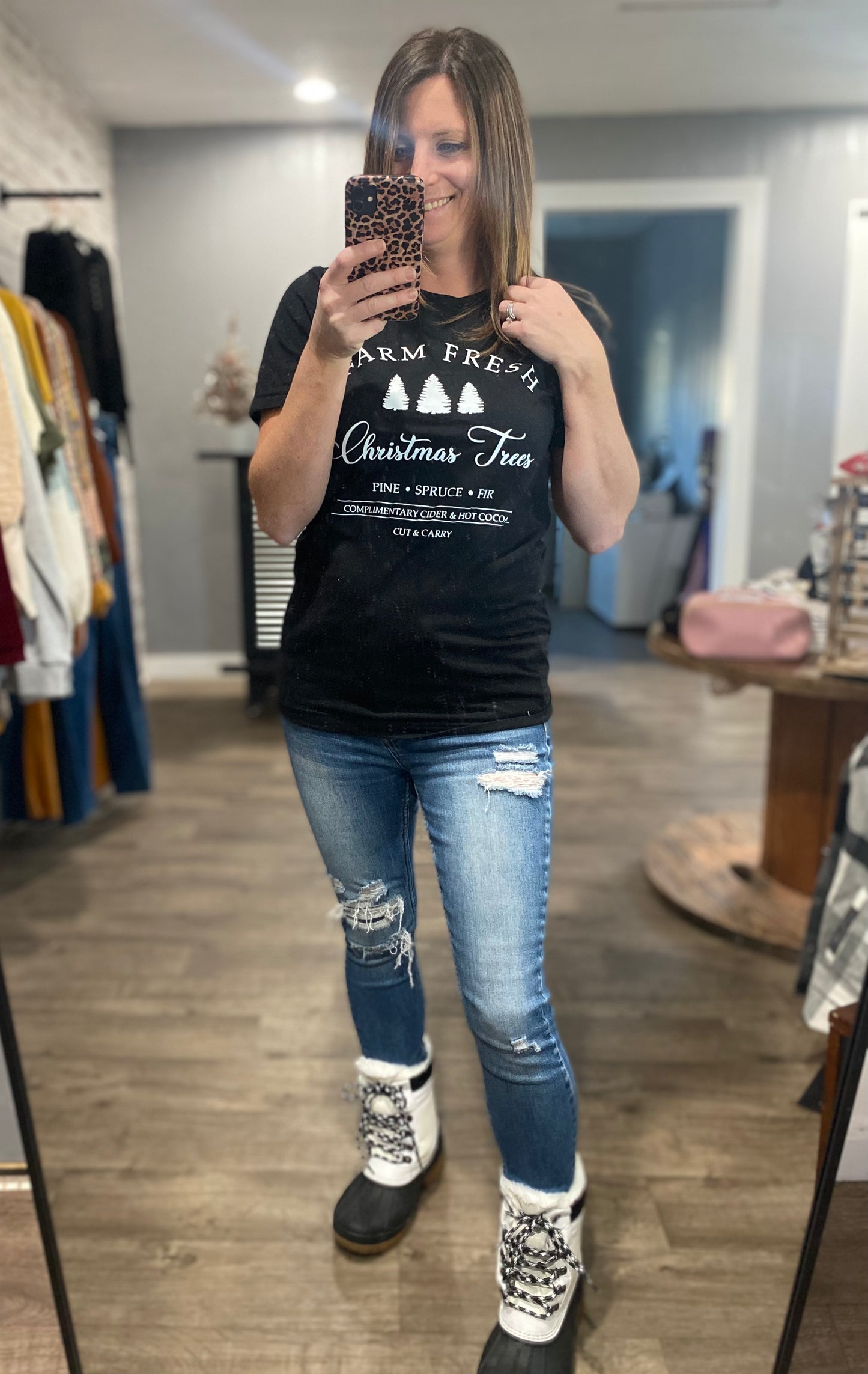 Farm Fresh Christmas Trees Graphic Tee