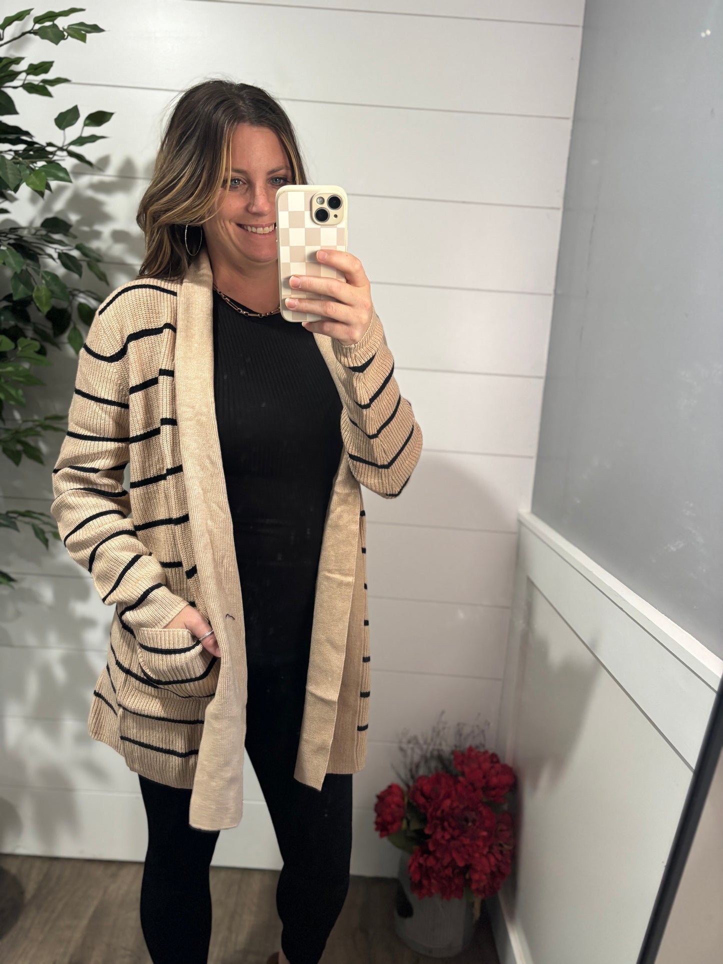 Under Wraps Striped Cardigan