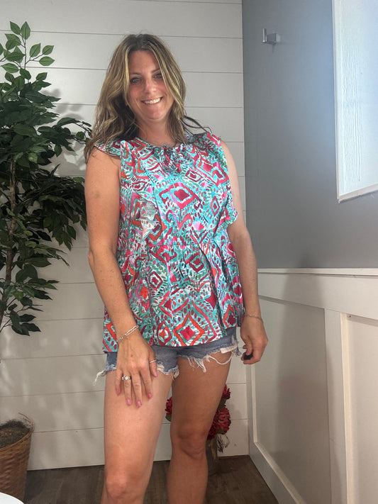 Desert Bloom Babydoll Top
