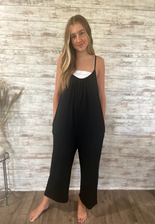 Relaxed Fit Jumpsuit - black