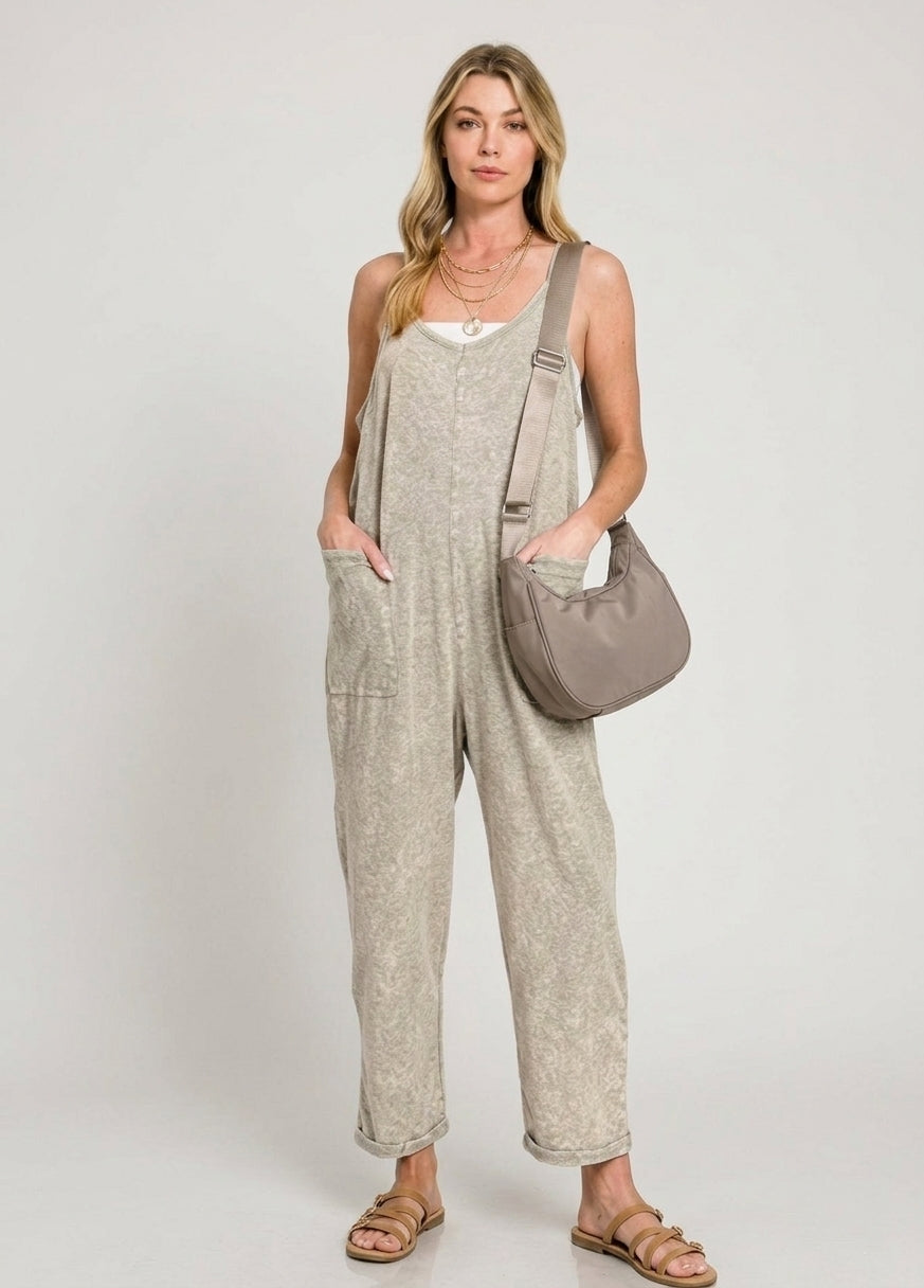 Taylor Washed Spaghetti Strap Jumpsuit
