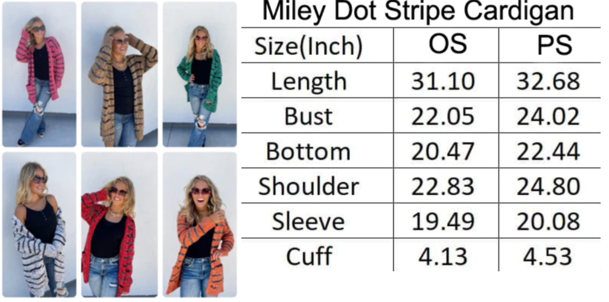 Stripe Miley Dot Cardigan