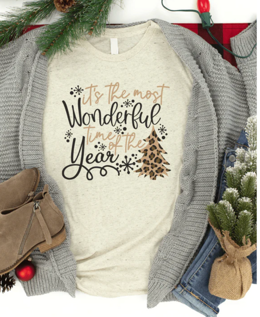 It's the Most Wonderful Time Of The Year Graphic Tee - oatmeal