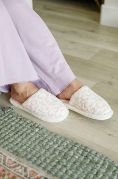 SAMPLE Animal Print Slippers - pink