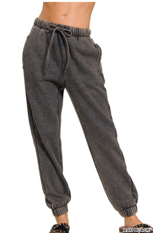 Acid Wash Fleece Sweatpants