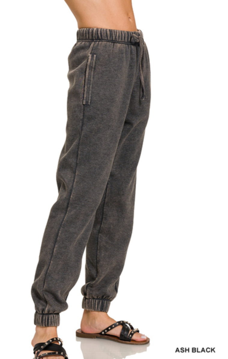 Acid Wash Fleece Sweatpants