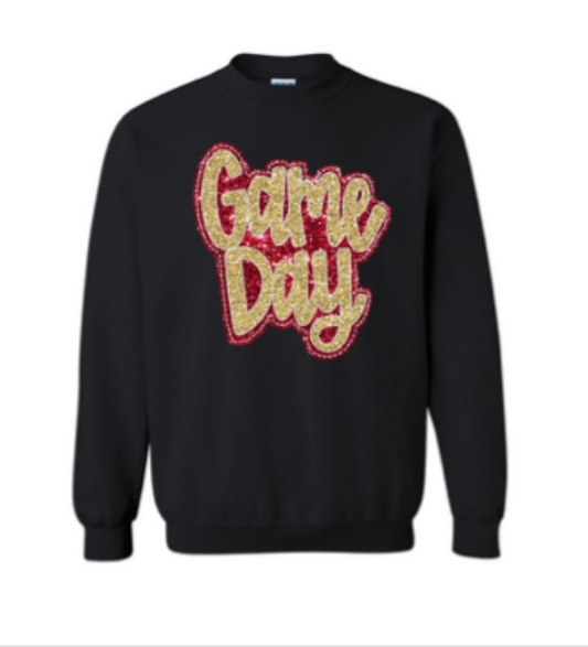 Game Day Faux Sequins Sweatshirt