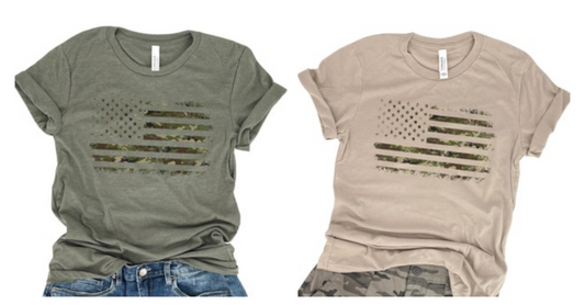 Camo Flag Graphic Tee