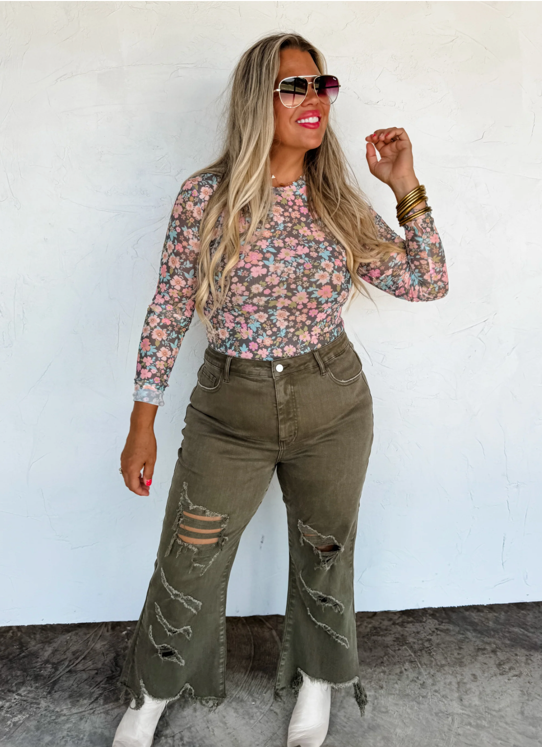PREORDER: Boots & Blooms Collection Mesh Tops