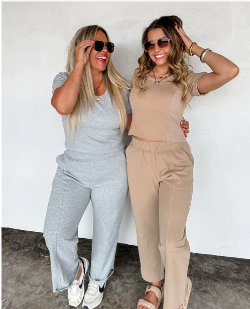 Stay In Crop Pant Set