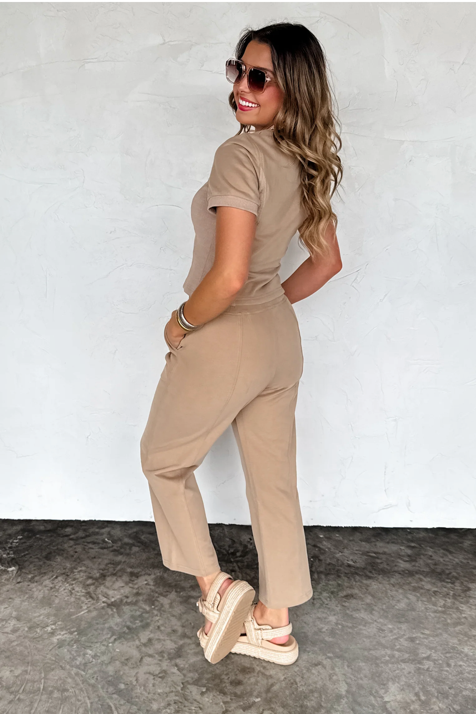 Stay In Crop Pant Set