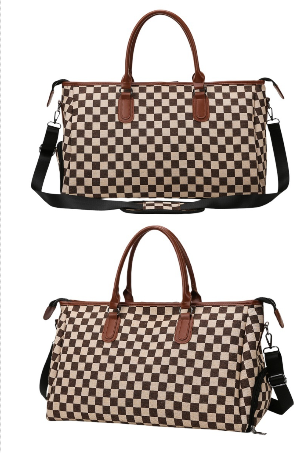 Checkered Weekender Bag