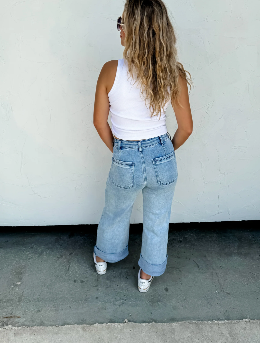 Clover Front Pocket Jeans - blue