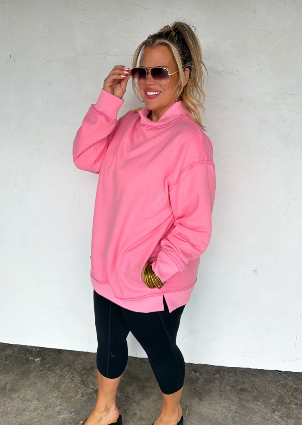 PREORDER: SPRING MOCK NECK POCKET PULLOVER