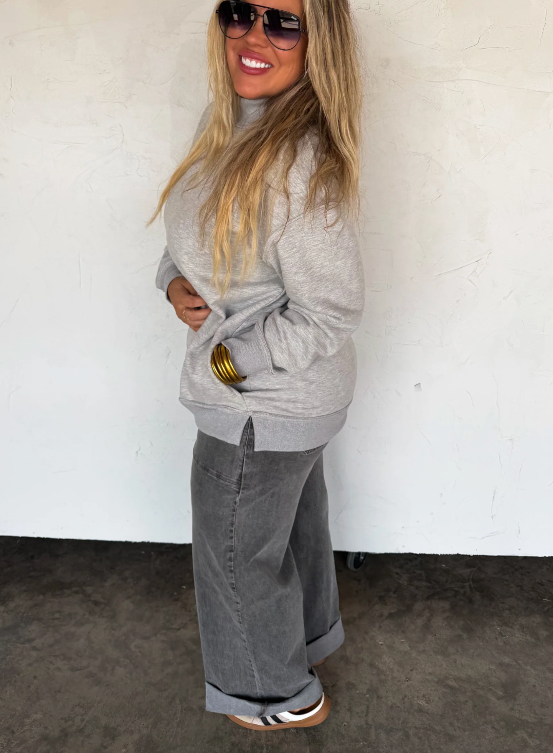 PREORDER: SPRING MOCK NECK POCKET PULLOVER