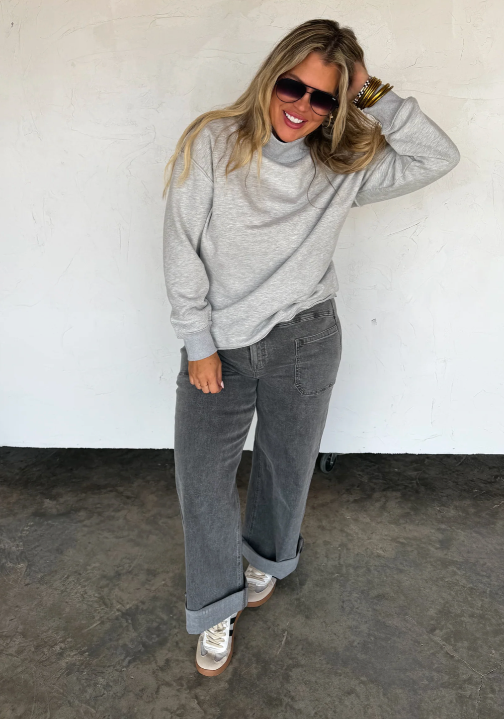 PREORDER: SPRING MOCK NECK POCKET PULLOVER