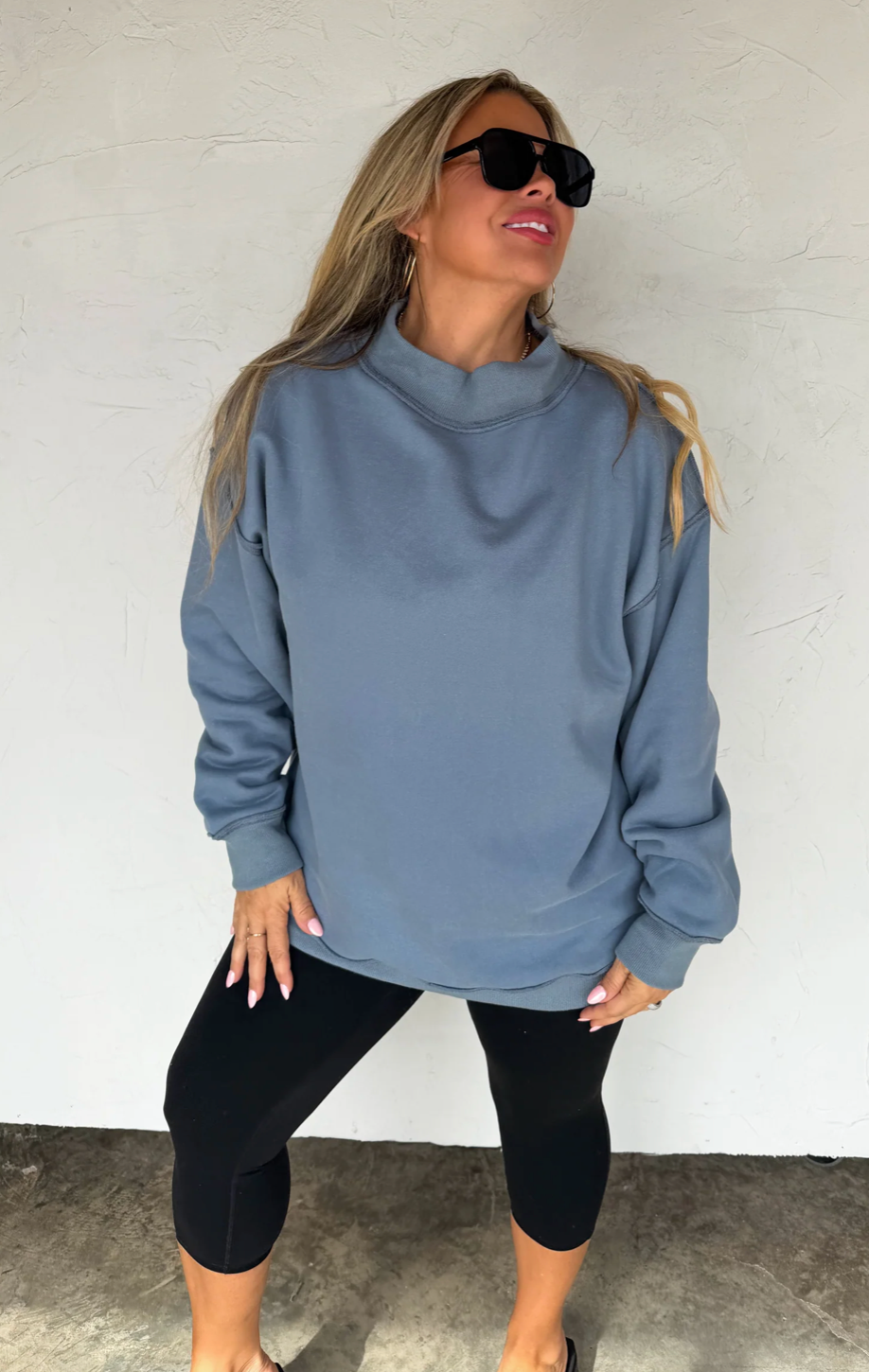 PREORDER: SPRING MOCK NECK POCKET PULLOVER