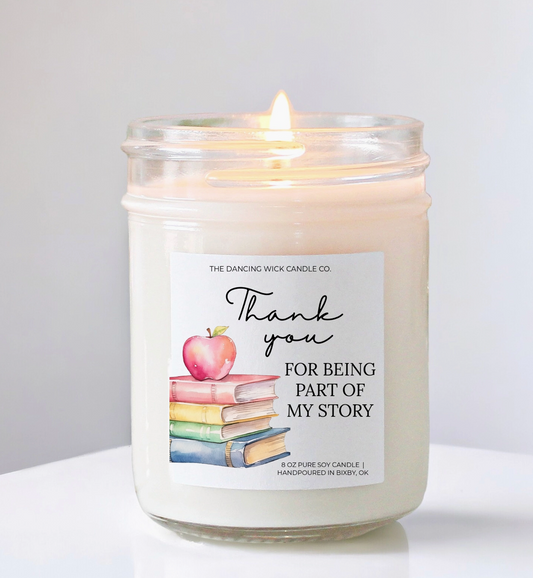 Handmade Soy Candles - Thank You for Being Part of my story