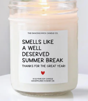 Handmade Soy Candles - Smells Like A Well Deserved Summer Break