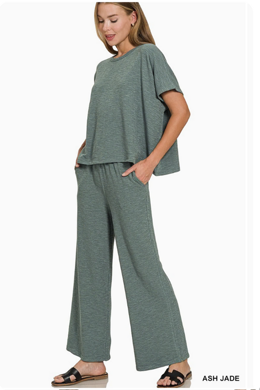 Weekend Wander Lounge Set - Ash Jade