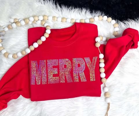 PRE ORDER: Spangled Merry Crewneck