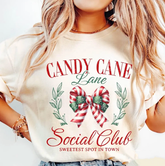 Candy Cane Lane Social Club T-Shirt