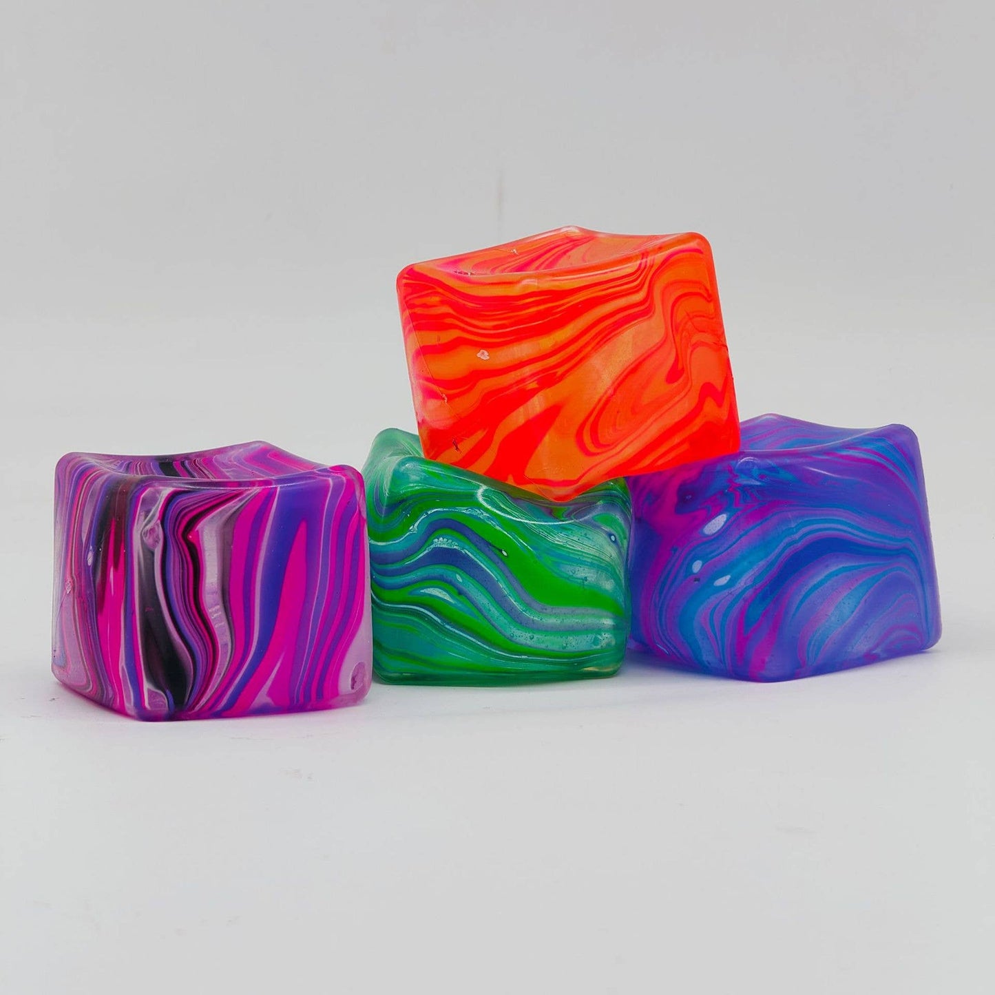 Nice Cube Squishy Squeeze Toy Fidget Toy: Orange / 5cm