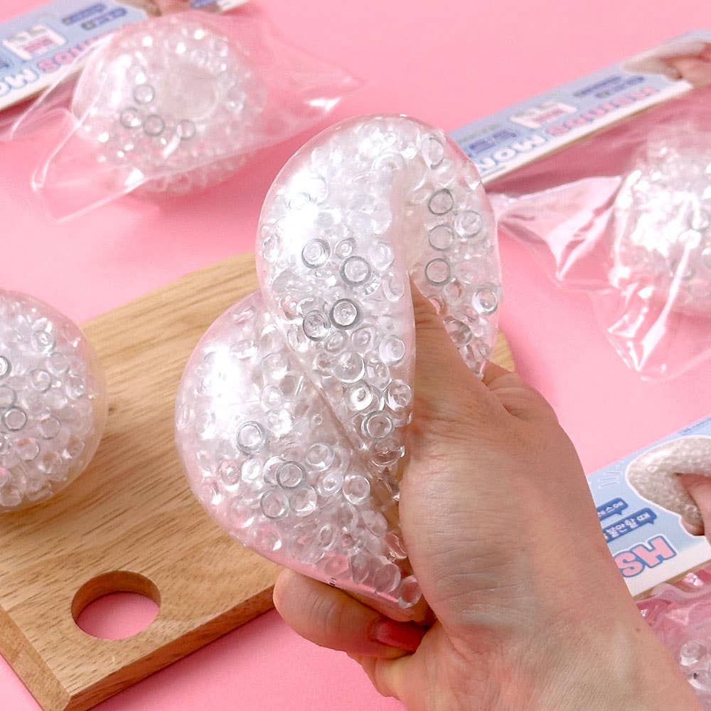 SNOW SQUISH – Clear Jelly Bead Stress Ball (only 1 left)
