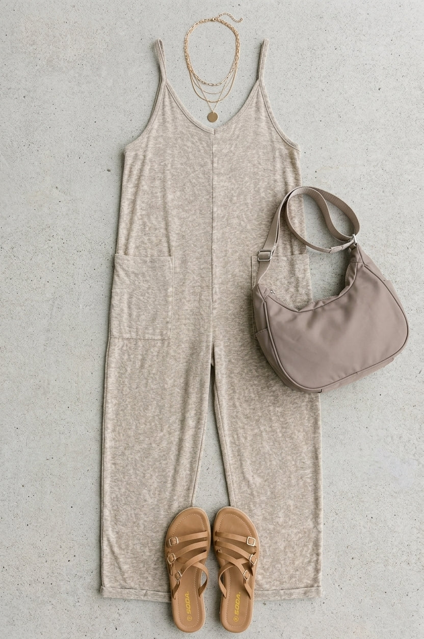 Taylor Washed Spaghetti Strap Jumpsuit